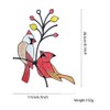 Finyoffiy Red Birds Red Glass Decorative Bird Wall Decoration Metal