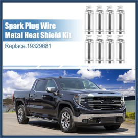 INFINAUTO 8 Pcs Spark Plug Wire Metal Heat Shield Set for Chevy 4.8L 5.3L 6.0L V8 Engine for GM LS/LT-Series 2004-2019 Ignition Spark Plug Wire Covers, 19329681 Stylish Design
