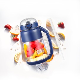 Portable Personal Blender - 8 Ultra Sharp Blades, 12 Oz Mini Blender USB Rechargeable for Travel, Picnic, Office, Gym