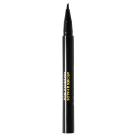 Arches and Halos Lápiz para cejas con cerdas anguladas a prueba de agua y manchas - Rellena las cejas y les da cuerpo - Cubre cicatrices o cejas muy depiladas - Castaño cálido - 1.5 ML
