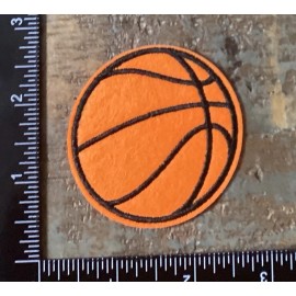 Unbranded BASKETBALL Ball Sports Iron-On Applique Patch Orange Felt