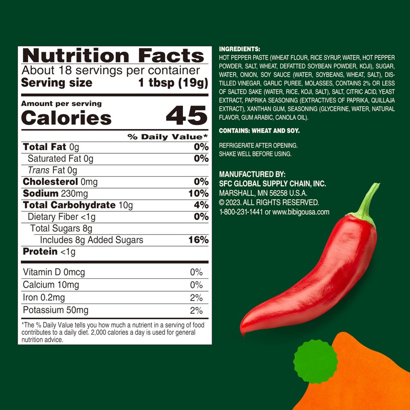 Bibigo Korean-Style Hot & Sweet Gochujang Sauce, 12.16 Ounce (Pack