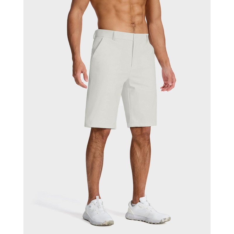 SNOWTEN Men's Classic Fit 11 Inch Golf Shorts Lightweight Quick-Dry