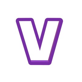 Letter V Cookie Cutter - Alphabet Cookie Cutters - Letter Cookie Cutters - Word Cookie Cutters - Polymer Clay Cutters - Fondant Cutters