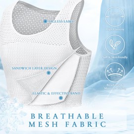 HappyJamJams Mesh Trans Bra FTM Chest Binder Trans Bra Binder Adjustable Affordable Breathable and Strong Compression Tomboy Tank Top