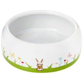 Nobby Flower 73752 Ceramic Feeding Trough, 500 ml, White/Multicoloured