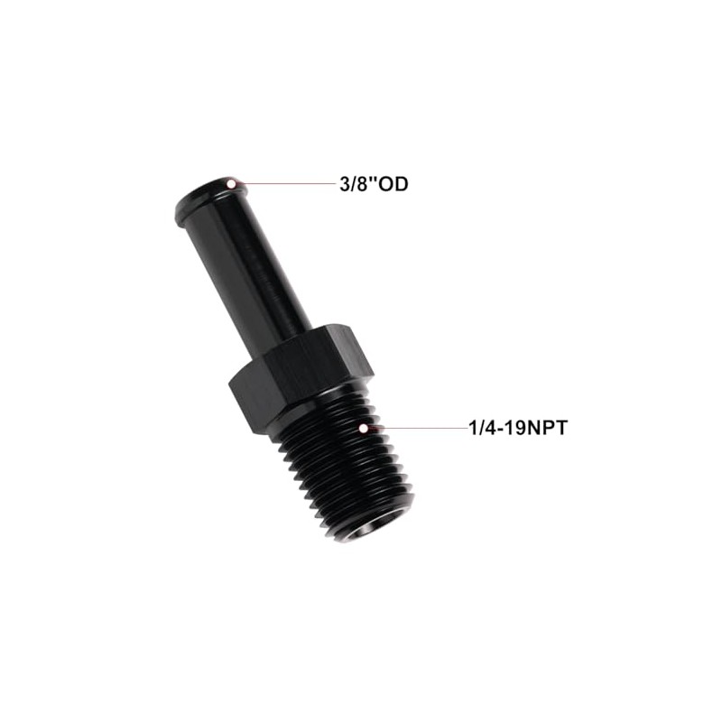 Podavelle 1/4 NPT Male to 3/8" Hose Barb Fitting Adapter