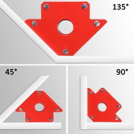 jiashiguang Welding Magnets 25LBS&55LBS&75LBS 3Pcs Welding Magnetic Holder Heavy Duty Magnetic Tools and Accessories for 45, 90, and 135 Degree Angles Super Strong Welding Magnets and Clamps