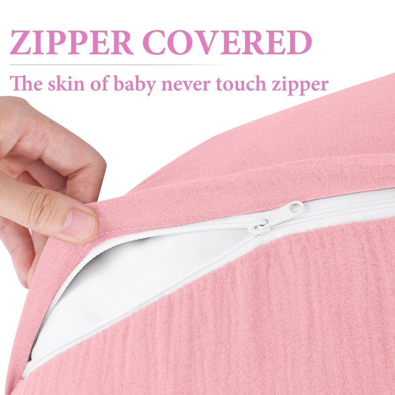Pro Goleem Muslin Nursing Pillow Cover, 100% Cotton Soft Breathable