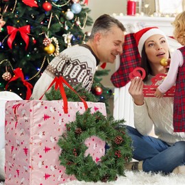 THE TWIDDLERS Pack of 2 Xmas Themed Storage Bags - Perfect for Carrying, Decorations, Storage & Toys