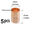 Semetall 3/4 Inch (19mm) Straight Coupling,Copper Pipe Fittings for HVAC