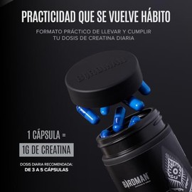 BIRDMAN Creatina Monohidratada de Alta Pureza en Cápsulas | Pre Workout y Post Workout | Sin Cafeína | Sin Gluten | Sin Azúcar | Sin Sabor | 50 Porcio