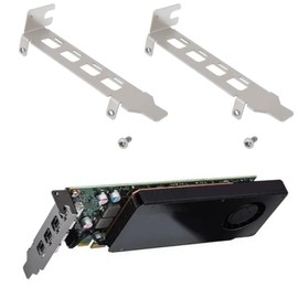 The Lord of the Tools 2PCS Low Profile Graphics Card Bracket Compatible with NVIDIA Quadro K1200 NVS510 P600 P620 P1000 T600 T1000 79.6x18.8mm with Screws Silver