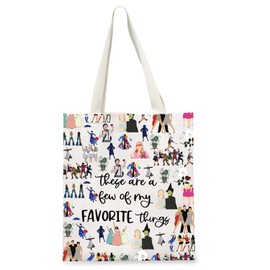 Broadway Musical Theatre Gifts Tote Bags with Inner Pocket Musical Theatre Actor Actress Tote Bag Drama Theatre Gift Musical Lover Shoulder Bag Broadway Fan Canvas Tote Bag Broadway Mudical Lover Gift