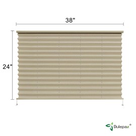 Dulepax RV Blinds,RV Pleated Shades,RV Blinds Pleated Shades, 38" W x 24" L Cappuccino RV Window Shades,Camper Blinds,RV Window Blinds for RV Camper Travel Trailers Motorhome's Window