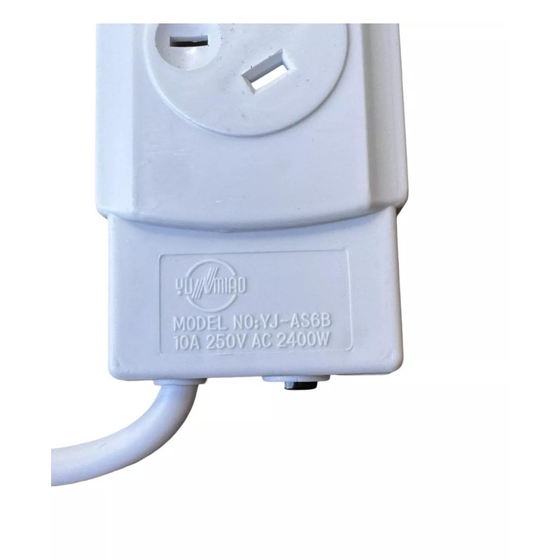 Power Board with 6-Way Outlet Socket, 1 Metre Extension Lead