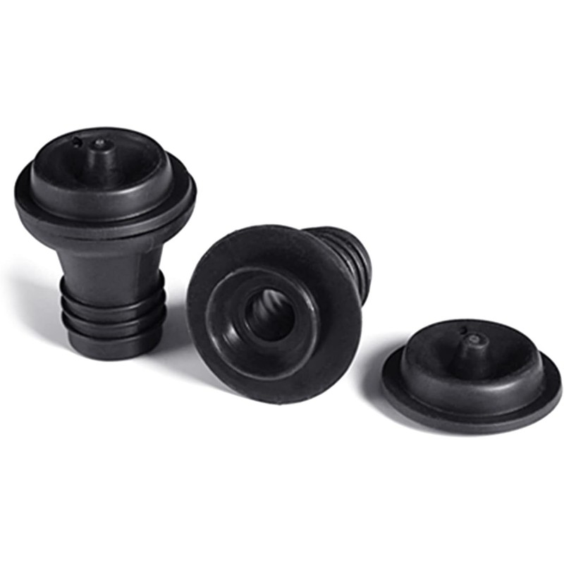 5Pcs Black Wine and Beverage Bottle Stoppers Silicone Sealed Wine