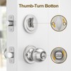 HOSOM 3 Pack Entry Door Knob and Single Cylinder Deadbolt