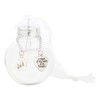 MilyaDE Plastic Christmas Baubles, 6 cm, Feather Memorial Ball, Transparent