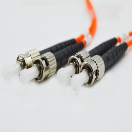 FCD - 1M OM1 ST ST Fiber Patch Cable | 1Gb Duplex 62.5/125 ST to ST Multimode Jumper 1 Meter (3.28ft) | Length Options: 0.5M-300M | 1gb 10gb mmf stupc sfp 1gbase mm dx PVC ofnr st-st