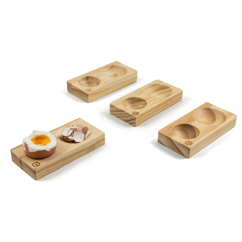 naturlik egg cups, set of 4, made of high-quality wood