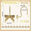 CTOHN 12-Piece Gold Bow Shower Curtain Hooks, Cute Metal Bows