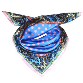 Lorenzo Cana Silk cloth elaborately printed cloth 100% silk 70 x 70 cm harmonious colours scarf 8905333, pink