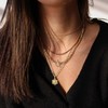 KissYan Gold Layered Initial Necklace for Women, 14K Gold Plated