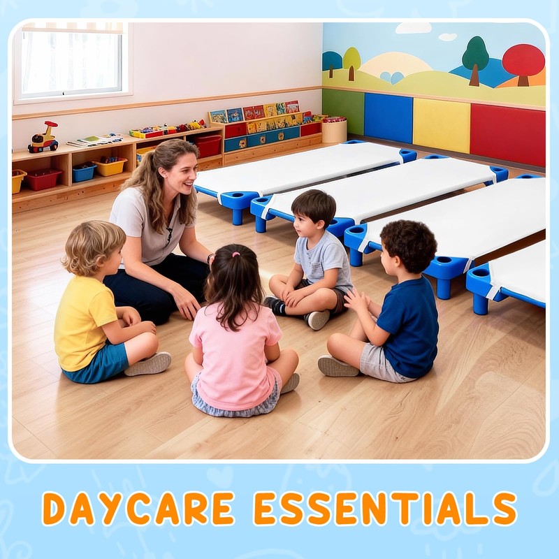 Comfyanno Cot Sheets for Daycare Standard Size - Fits 23"
