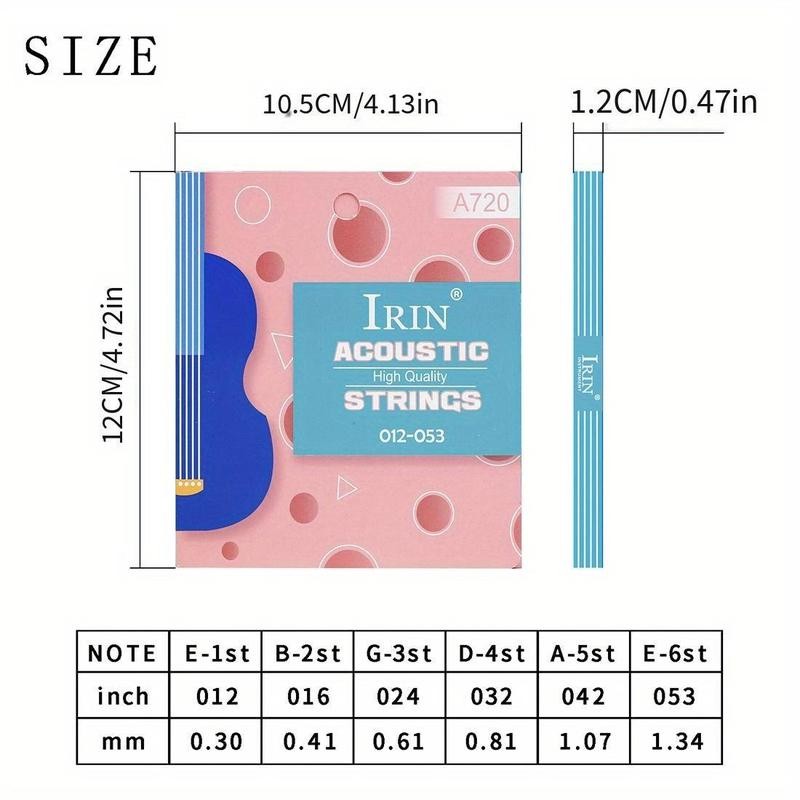 Acoustic Guitar Strings, 6 Counts/set High-quality Phosphor Bronze Wound Strings,