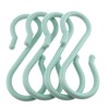 E-outstanding 4pcs Plastic S Shaped Double Head Hanger Hook Bathroom