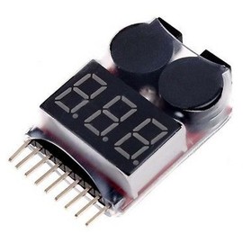 2 Pack ShareGoo 1S~8S LiPo Life LiMn Li-ion Battery Voltage Checker Tester,RC Low Voltage Warning Alarm Buzzer Alarm with LED Indicator