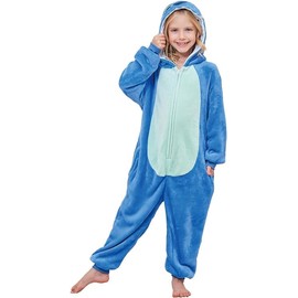 DLiuguangX Unisex Kids Animal Onesie Pajamas Cosplay Costume 6 Years Blue