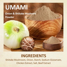 Yimi Onion and Mushroom Seasoning Mix, Umami Flavor, Finely Ground Powder for Soups, Stews, and Sauces and More, 8 oz