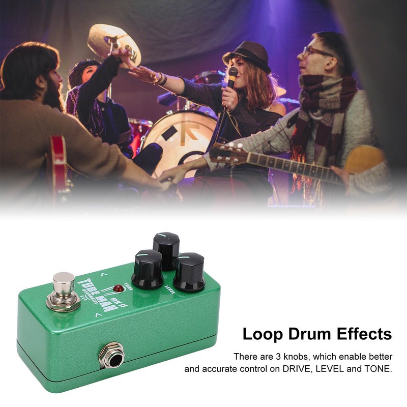 Guitar Effect Pedal TUBE MAN Overdrive Mini Adjustable Instrument Accessory