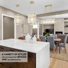IKK Gold Crystal Pendant Light for Kitchen Island, Luxury Water