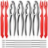 12Pcs Lobster Crackers and Picks Set, Stainless Steel Seafood Crackers,