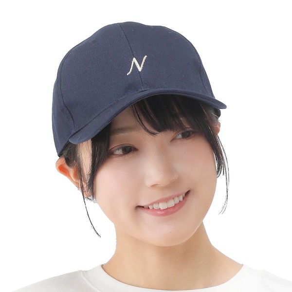 [ベイシア] 帽子 キャップ レディース 遮熱 日焼け防止 ヒヤレスト ツイルキャップ ネイビー 綿100％