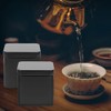 HEMOTON 10pcs Metal Tin Square Tea Containers Portable Loose Leaf