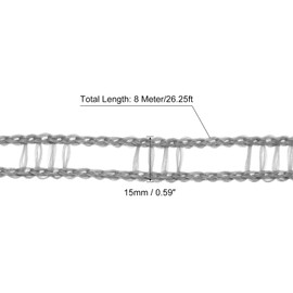 sourcing map Portable Clothesline, 26.25ft Nylon Windproof Non-Slip Washing Line Rope for Courtyard Outdoor Travel Camping Laundry Drying, Dark Grey