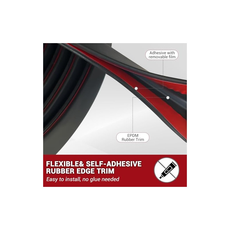 Protector de Borde de Canal U Flexible Autoadhesivo 6 m