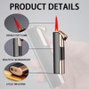 MACHYAO Red Flame Windproof Butane Torch Lighter, Soft Flame, Zinc