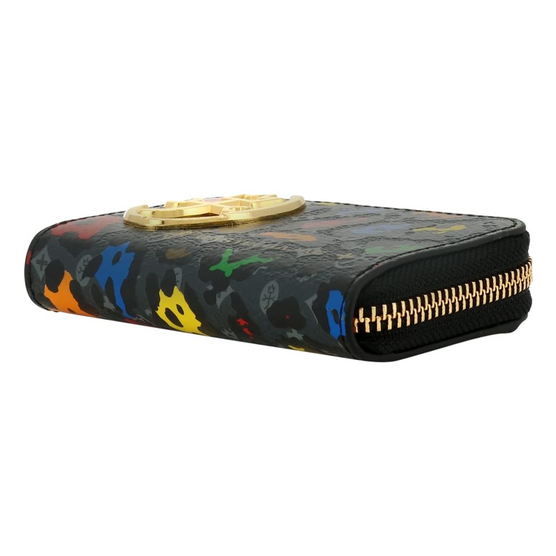 Castelbajac 029611 Men's Coin Purse, Genuine Leather, Key Chain, Leopard