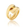 Kainier 2PCS Gold Chunky Rings for Women 14K Gold Plated