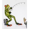 formano Fun Fisherman Frog Light Green Standing 6"