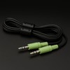 3.5mm Stereo Mini Plug Audio Cable with Green Ends Noise