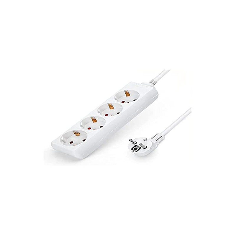 Power Strip White without Switch with Cable 3G 1.0 mm²