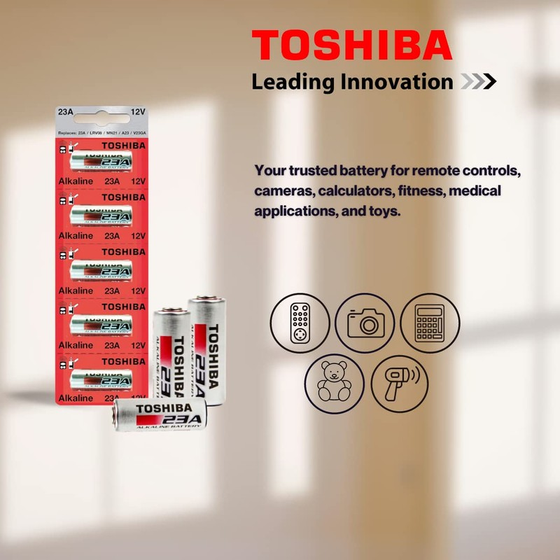 Toshiba Alkaline 23A GP23AE MN21 23GA 12 Volt Battery (4