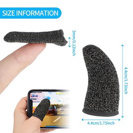 GHPKOTW Finger Sleeves 10 Pairs Gaming Finger Sleeves, Mobile Game Finger Sleeve Touchscreen Finger Sleeve Finger Gloves Thumb Sleeves Finger Cover Breathable Anti-Sweat Finger Cots Gaming Accessories