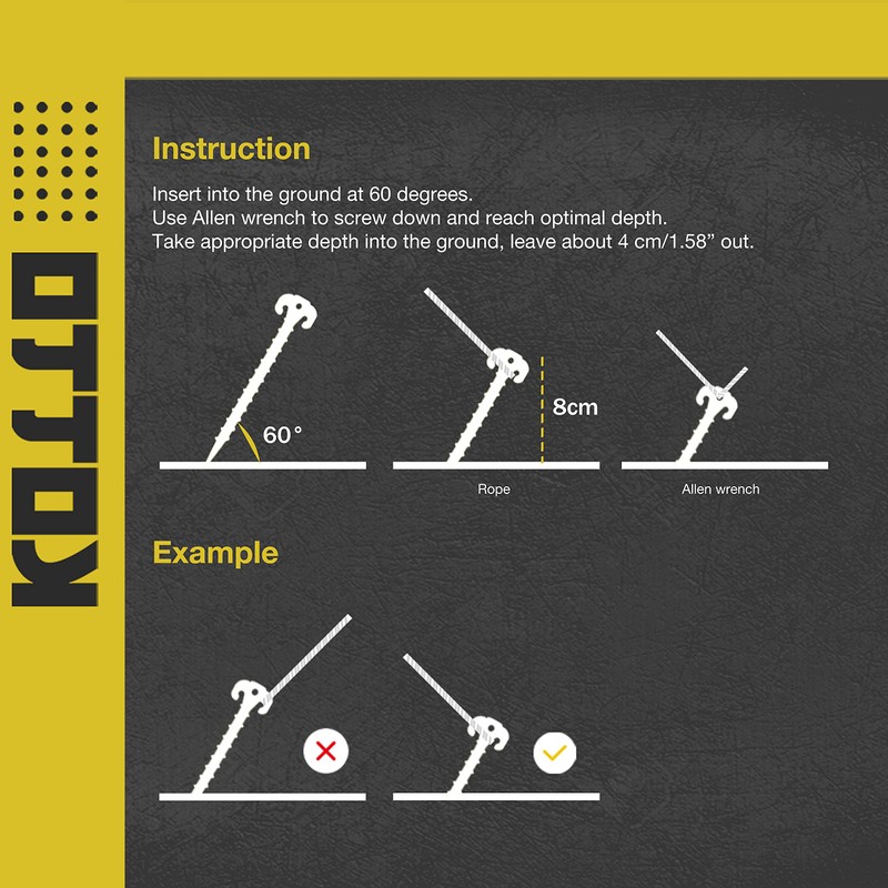Fstop Labs Large 10 inch Outdoor Tent Stakes Ultimate Ground